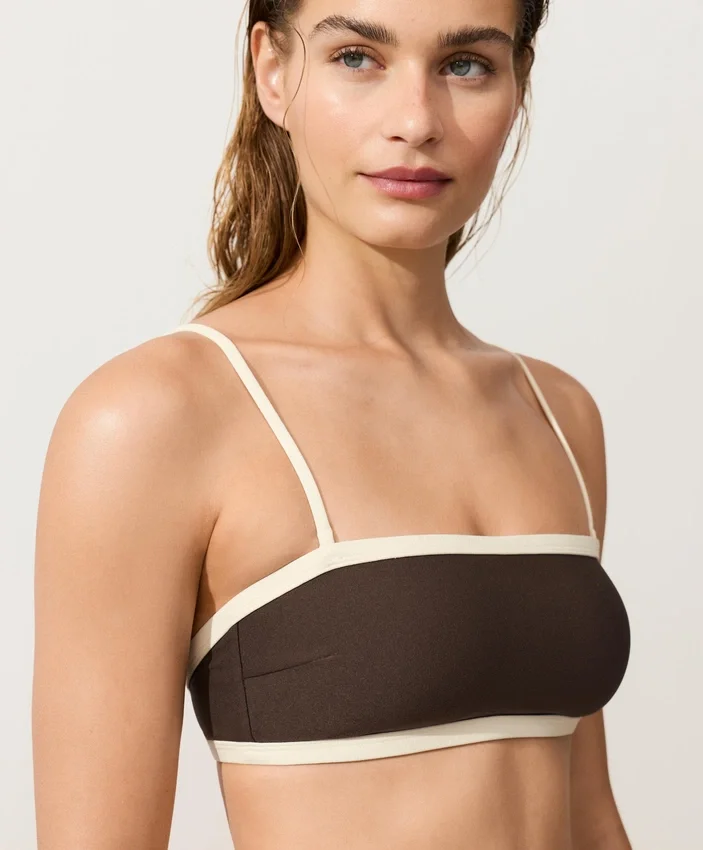 Contrast Trim Bandeau Bikini Contrast Trim Bandeau Bikini