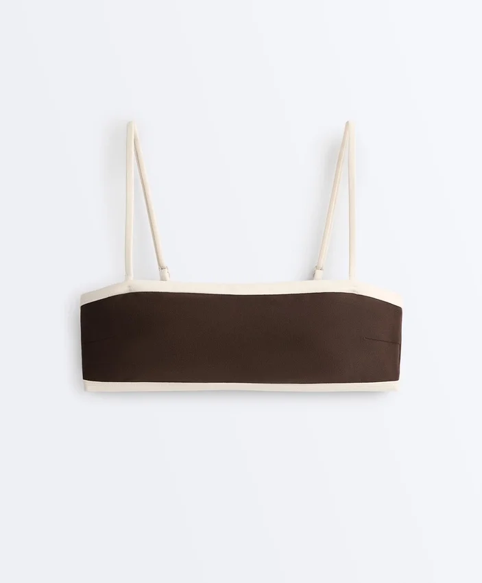 Contrast Trim Bandeau Bikini Contrast Trim Bandeau Bikini