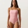 Contrast Trim Bandeau Swimsuit Contrast Trim Bandeau Swimsuit