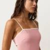 Contrast Trim Bandeau Swimsuit Contrast Trim Bandeau Swimsuit