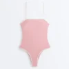 Contrast Trim Bandeau Swimsuit Contrast Trim Bandeau Swimsuit