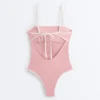 Contrast Trim Bandeau Swimsuit Contrast Trim Bandeau Swimsuit