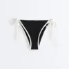 Contrast Trim Medium-Coverage Tie Bikini Briefs Contrast Trim Medium-Coverage Tie Bikini Briefs