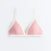 Contrast Trim Triangle Bikini Top Contrast Trim Triangle Bikini Top