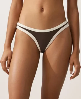 Contrast Trim U-Cut Medium-Coverage Bikini Briefs
