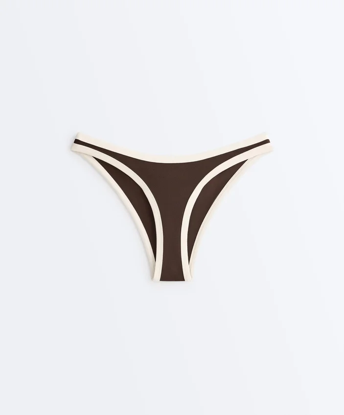Contrast Trim U-Cut Medium-Coverage Bikini Briefs Contrast Trim U-Cut Medium-Coverage Bikini Briefs