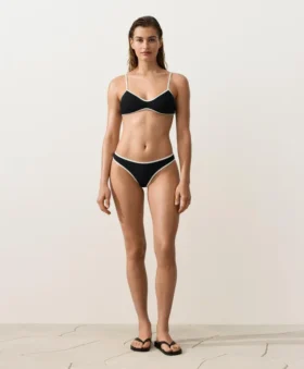 Contrast Trim U-Cut Thong Bikini Briefs