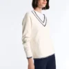 Contrast V-Neck Knit Jumper Contrast V-Neck Knit Jumper