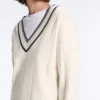 Contrast V-Neck Knit Jumper Contrast V-Neck Knit Jumper