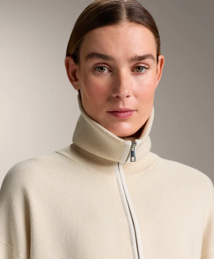 Contrast Zip Knit Jacket Contrast Zip Knit Jacket