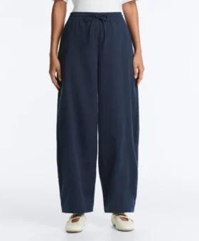 Cotton Blend Balloon Trousers
