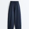 Cotton Blend Balloon Trousers Cotton Blend Balloon Trousers