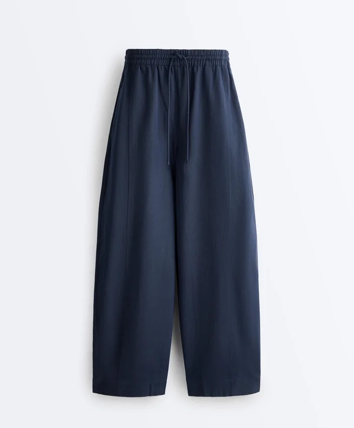Cotton Blend Balloon Trousers Cotton Blend Balloon Trousers