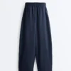 Cotton Blend Balloon Trousers Cotton Blend Balloon Trousers