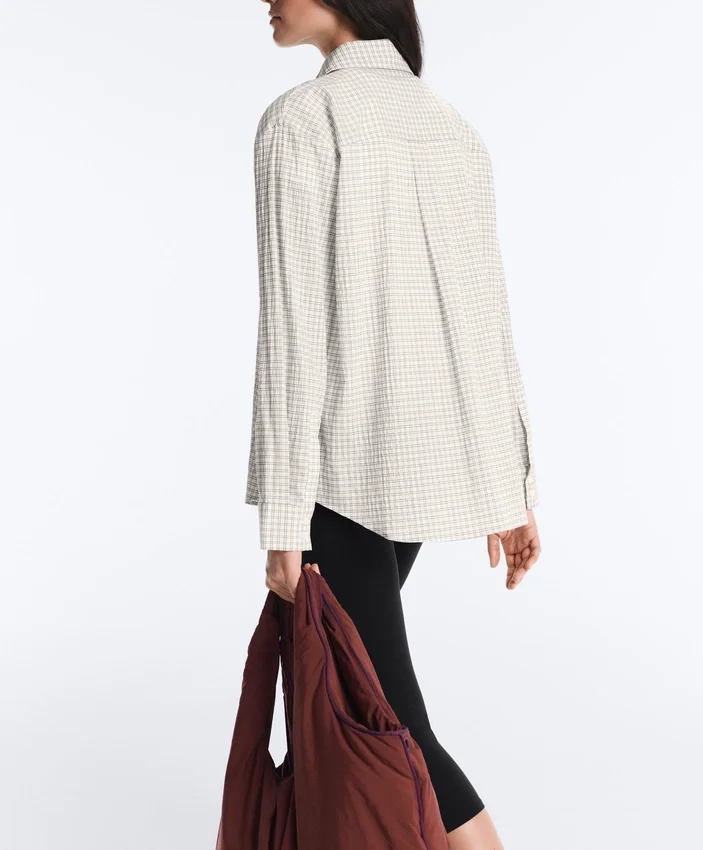 Cotton Blend Check Long Sleeve Shirt Cotton Blend Check Long Sleeve Shirt