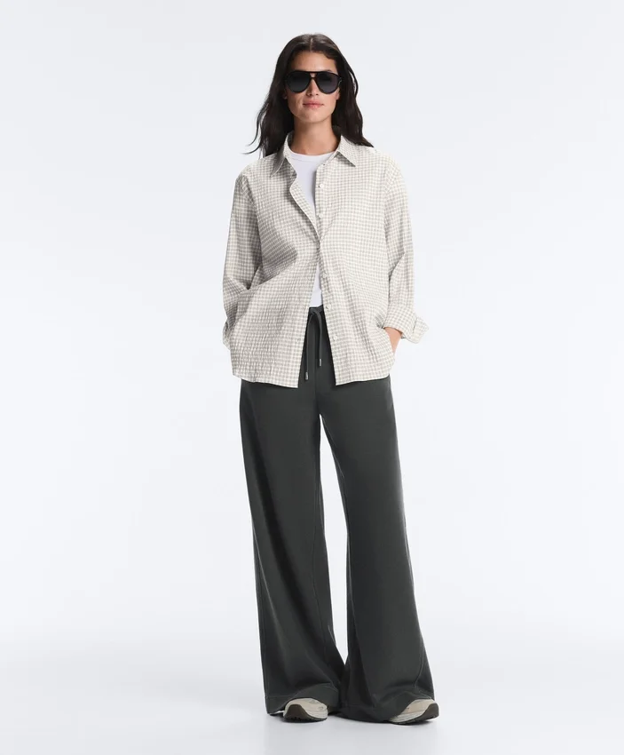 Cotton Blend Check Long Sleeve Shirt Cotton Blend Check Long Sleeve Shirt