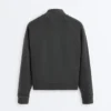 Cotton Blend Fleece High Neck Jacket Cotton Blend Fleece High Neck Jacket
