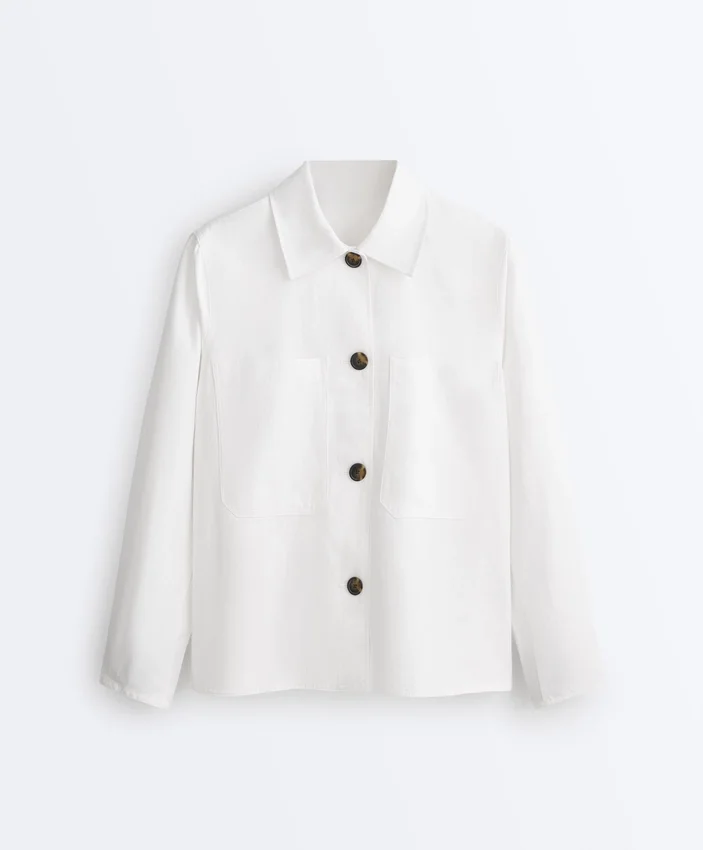 Cotton Blend Pocket Jacket Cotton Blend Pocket Jacket