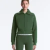 Cotton Blend Raised Neck Jacket