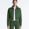 Cotton Blend Raised Neck Jacket