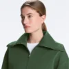 Cotton Blend Raised Neck Jacket