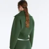 Cotton Blend Raised Neck Jacket