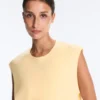 Cotton Blend Sleeveless T-Shirt Cotton Blend Sleeveless T-Shirt
