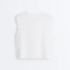 Cotton Blend Sleeveless T-Shirt Cotton Blend Sleeveless T-Shirt