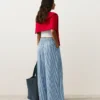 Cotton Blend Striped Straight-Leg Trousers Cotton Blend Striped Straight-Leg Trousers