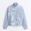 Cotton Blend Striped Track Jacket Cotton Blend Striped Track Jacket