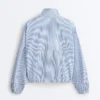 Cotton Blend Striped Track Jacket Cotton Blend Striped Track Jacket