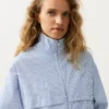 Cotton Blend Striped Track Jacket Cotton Blend Striped Track Jacket