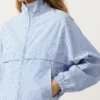 Cotton Blend Striped Track Jacket Cotton Blend Striped Track Jacket