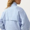 Cotton Blend Striped Track Jacket Cotton Blend Striped Track Jacket