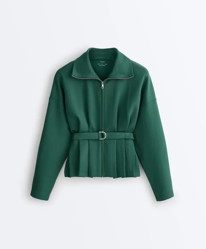 Cotton Piqué Belted Jacket Cotton Piqué Belted Jacket