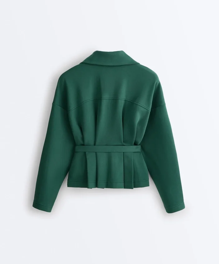Cotton Piqué Belted Jacket Cotton Piqué Belted Jacket