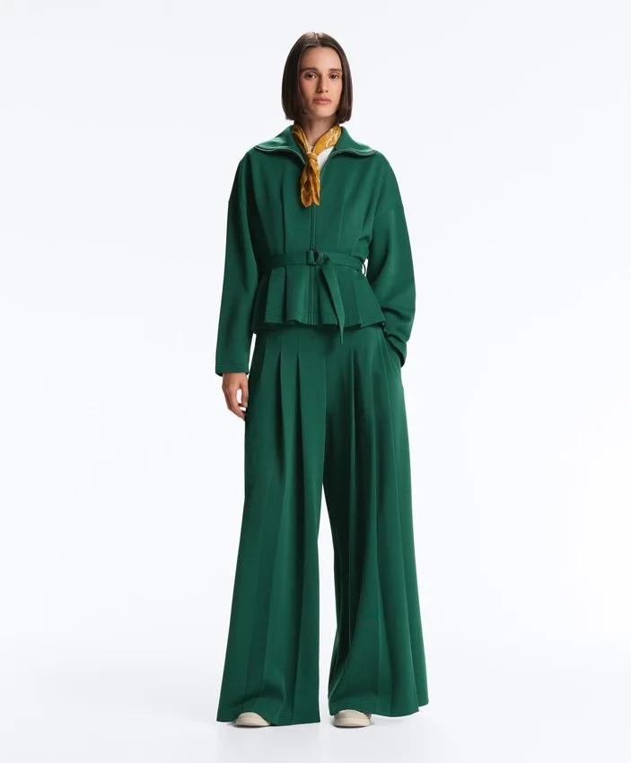 Cotton Piqué Belted Jacket Cotton Piqué Belted Jacket