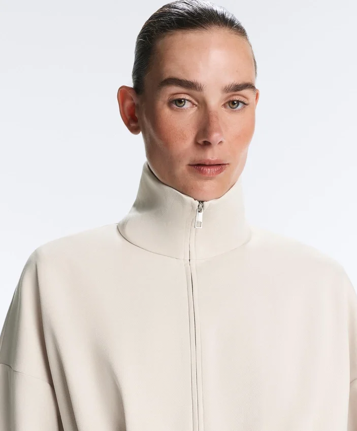 Cotton Piqué Belted Jacket Cotton Piqué Belted Jacket