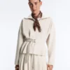 Cotton Piqué Belted Jacket Cotton Piqué Belted Jacket