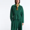 Cotton Piqué Belted Jacket Cotton Piqué Belted Jacket