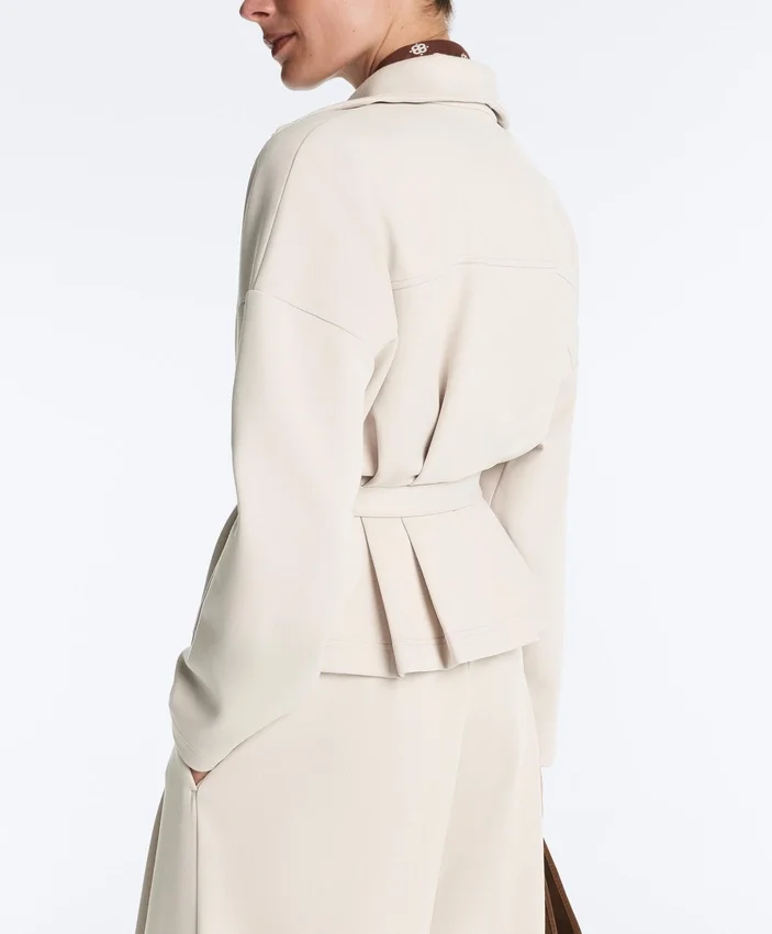 Cotton Piqué Belted Jacket Cotton Piqué Belted Jacket