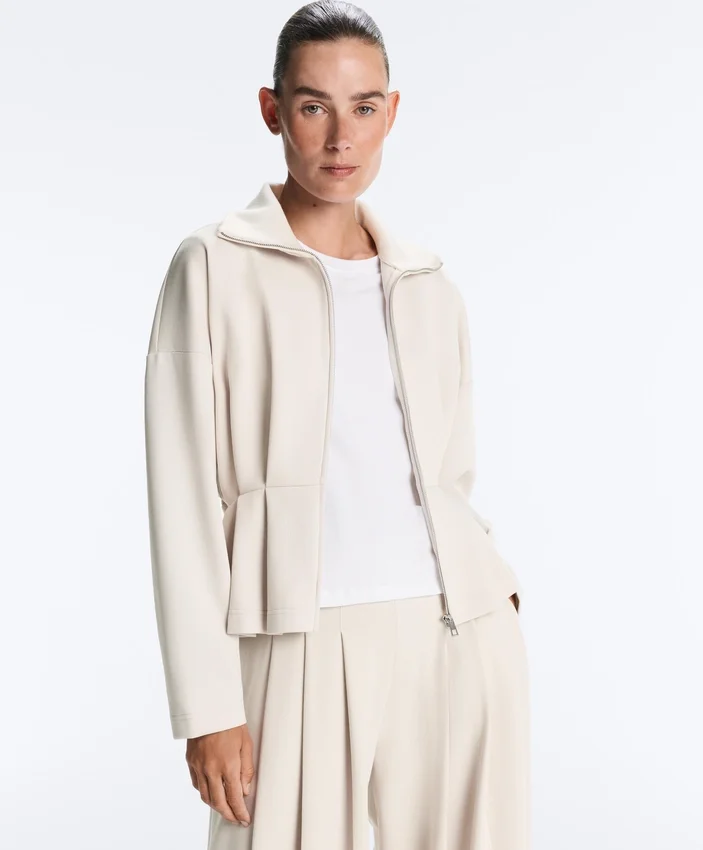 Cotton Piqué Belted Jacket Cotton Piqué Belted Jacket