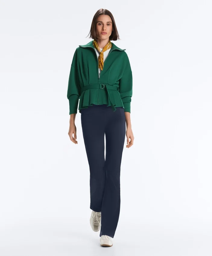 Cotton Piqué Belted Jacket Cotton Piqué Belted Jacket