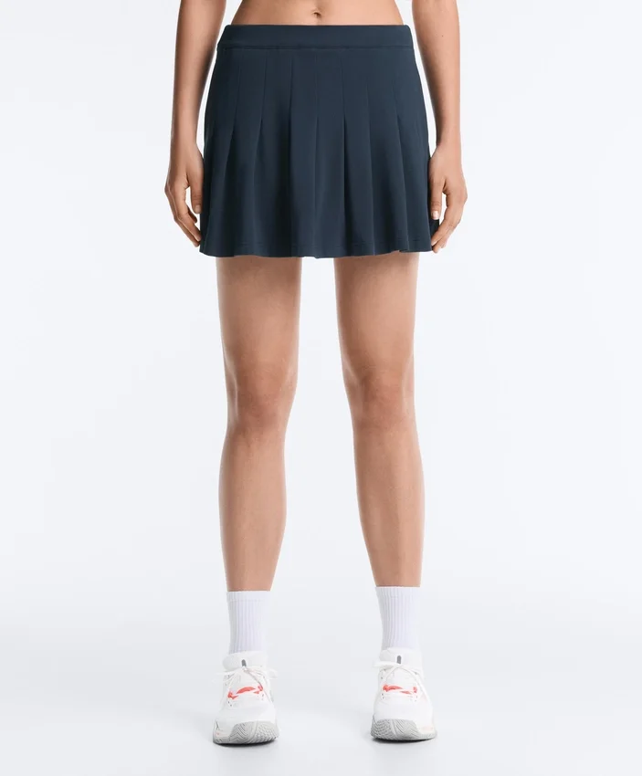 Cotton Piqué Pleated Mini Skirt Cotton Piqué Pleated Mini Skirt