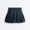 Cotton Piqué Pleated Mini Skirt Cotton Piqué Pleated Mini Skirt