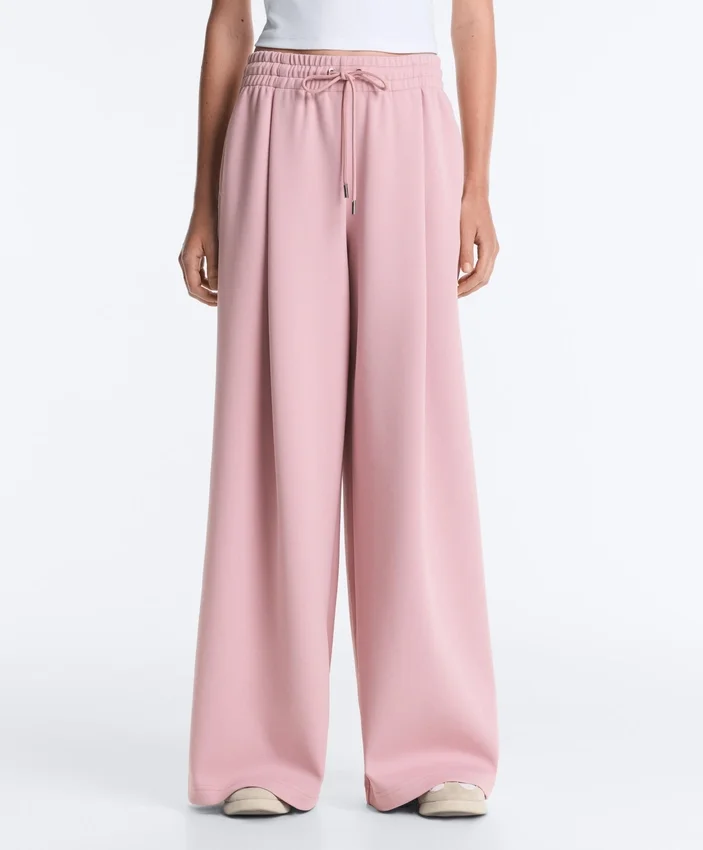 Cotton Piqué Pleated Straight-Leg Trousers Cotton Piqué Pleated Straight-Leg Trousers