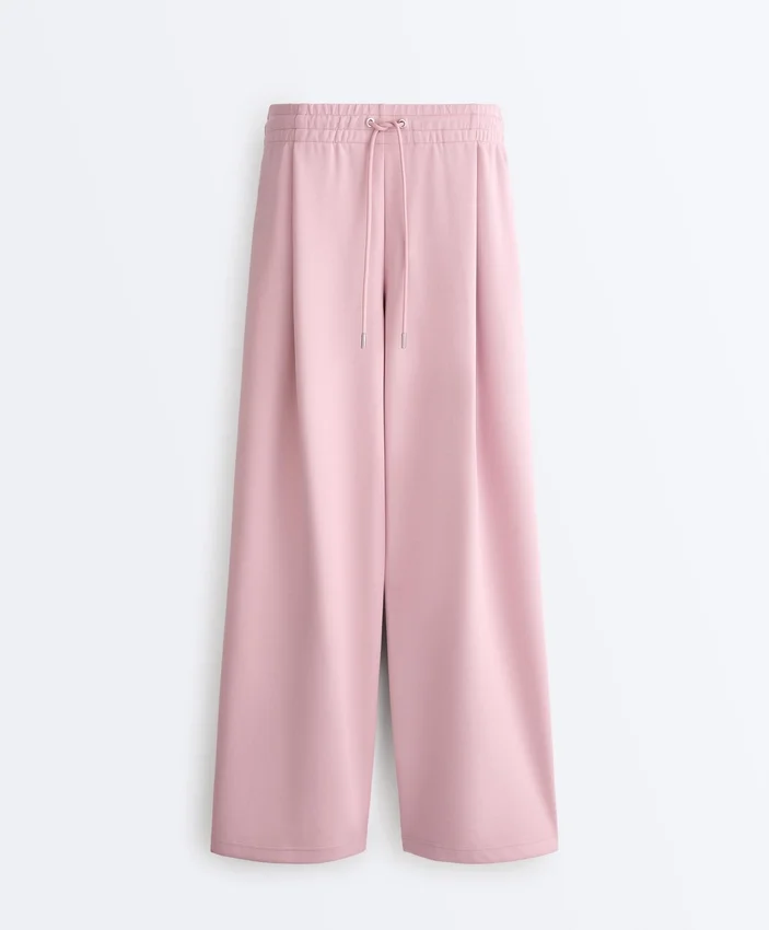 Cotton Piqué Pleated Straight-Leg Trousers Cotton Piqué Pleated Straight-Leg Trousers