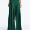 Cotton Wide-Leg Pique Trousers with Pleats Cotton Wide-Leg Pique Trousers with Pleats