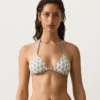 Crochet Contrast Wave Triangle Bikini Crochet Contrast Wave Triangle Bikini