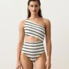 Crochet Stripe Asymmetric Trikini Crochet Stripe Asymmetric Trikini